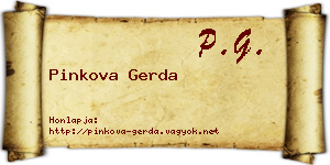 Pinkova Gerda névjegykártya